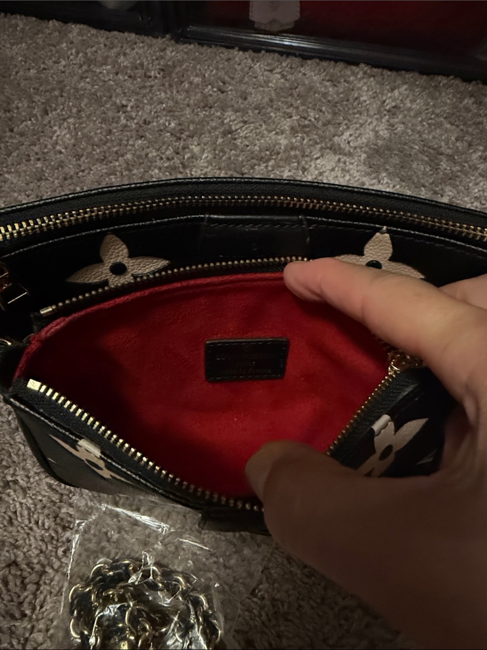LV Black & Cream Mini Pochette Trio - Picture 5 of 6